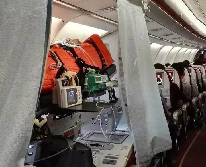 武穴市跨国医疗包机、航空担架